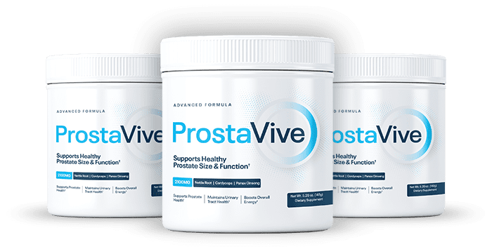 ProstaVive supplement bottles for natural prostate health support