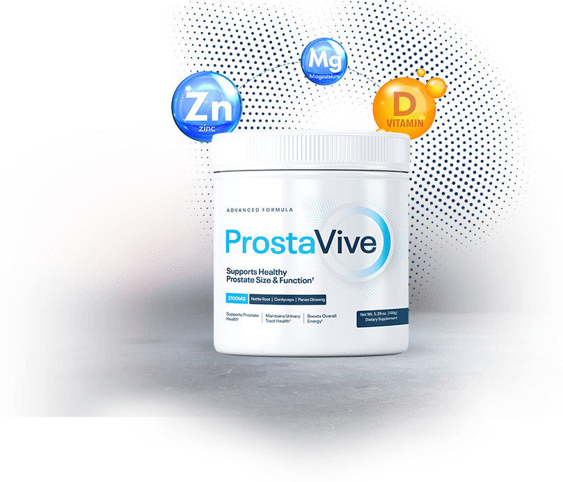 ProstaVive bottle with vitamins for prostate vitality